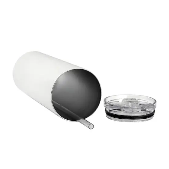 18.5oz. Skinny Sublimation Tumbler with Straw by Make Market® {4}