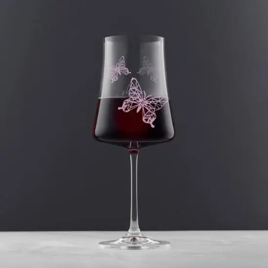 JoyJolt&reg; 21oz. Meadow Butterfly Crystal Red Wine Glasses Set, 2ct. {6}