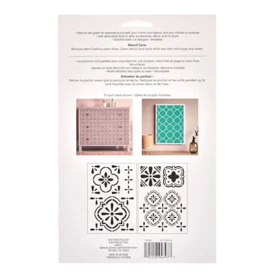 Tile D&eacute;cor Effects Stencil Set by Craft Smart&reg; {3}