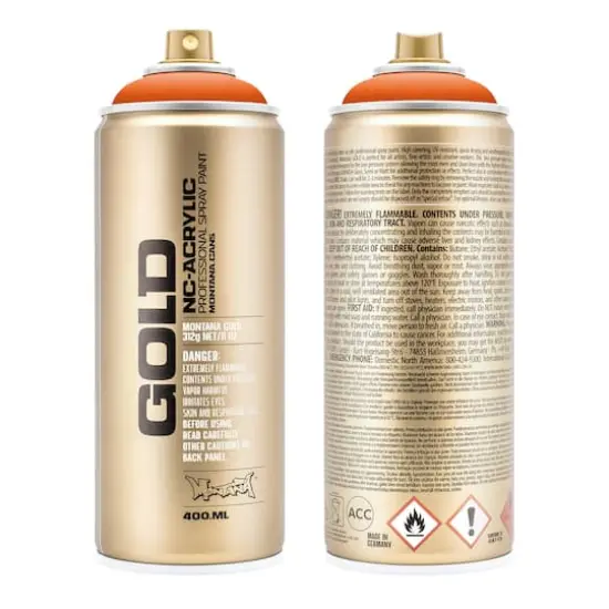 Montana&trade; Cans GOLD Shock Color Spray Paint, 400mL S2010 Shock Orange {1}