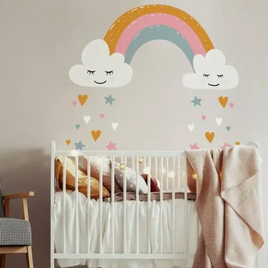 RoomMates Rainbow & Hearts Peel & Stick Giant Wall Decals {3}