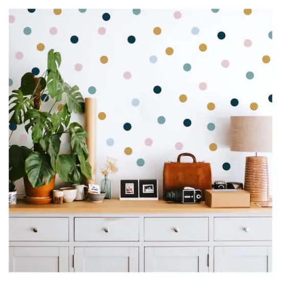 RoomMates Pink, Yellow & Blue Dot Peel & Stick Wall Decals {3}