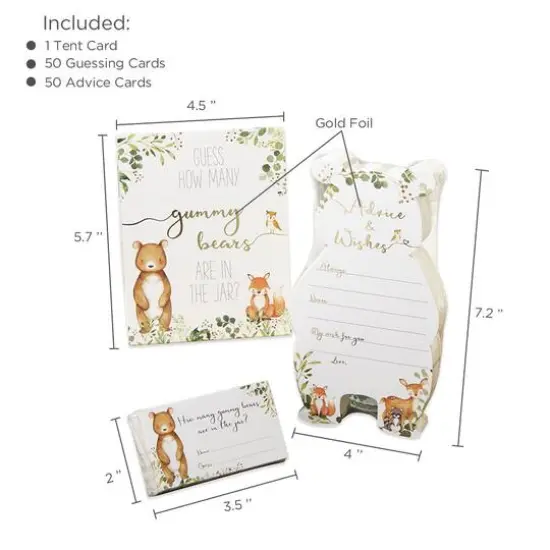 Kate Aspen&reg; Woodland Baby Advice Card & Baby Shower Game Set {7}