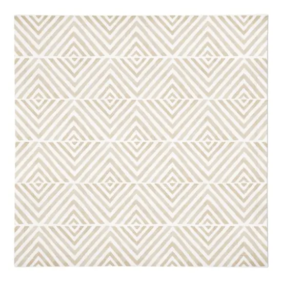 Cream Diamond Pattern Cotton Twill Napkin {1}