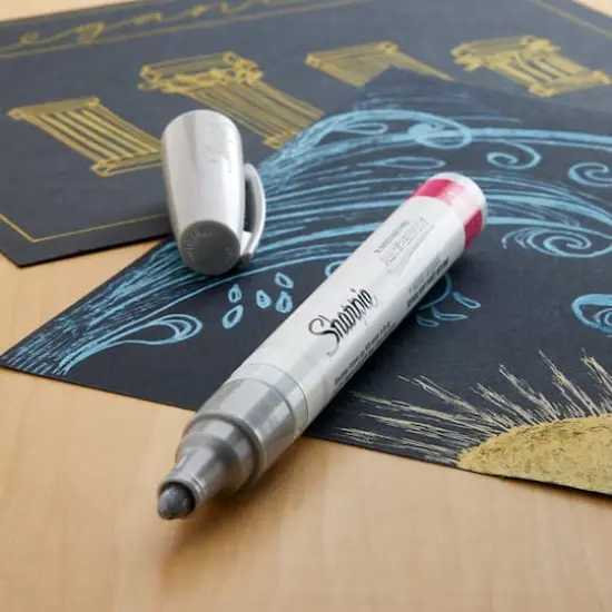 Sharpie® Medium Point Oil-Based Paint Marker Metallic Silver {3}