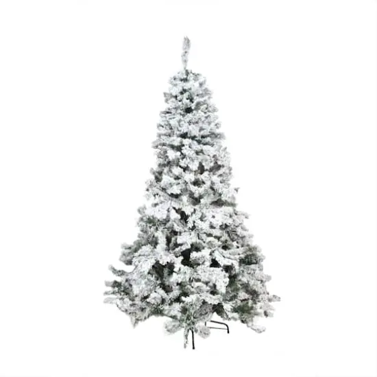 7.5ft. Unlit Heavily Flocked Pine Artificial Christmas Tree {1}