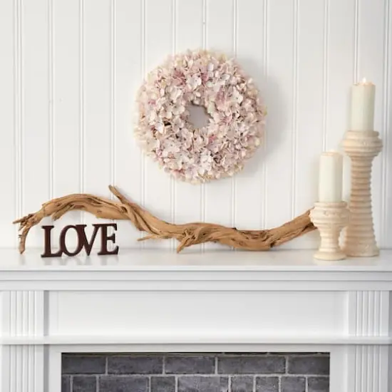 16'' White Hydrangea Wreath {4}