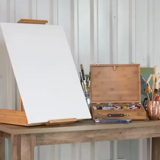 Pacific Arc Compact Tabletop Easel with Storage {9}