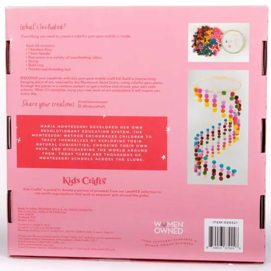 Kids Crafts Discover Like Maria Bead Stair Pom Pom Mobile Craft Kit {7}