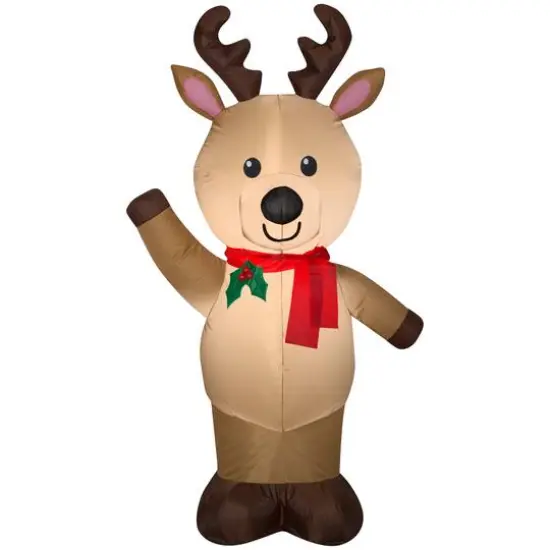4ft. Airblown&reg; Inflatable Christmas Waving Reindeer {1}