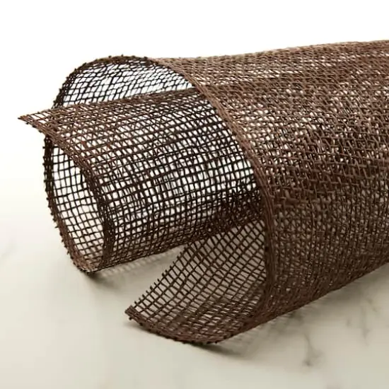10" x 19ft. Chocolate Brown Poly Burlap Mesh by Celebrate It&trade; {3}