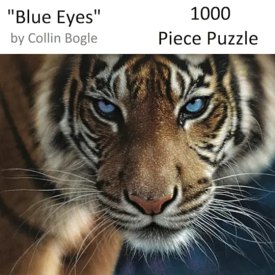 Hart Puzzles Blue Eyes Tiger by Colin Bogle 1,000 Piece Jigsaw Puzzle {3}