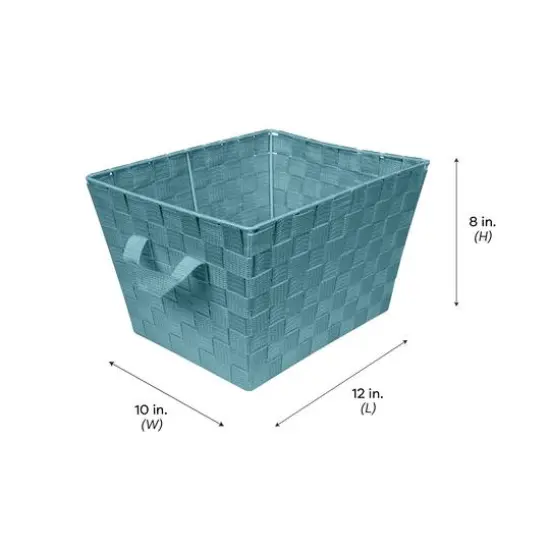 Simplify Small Woven Storage Bin Sapphire {10}