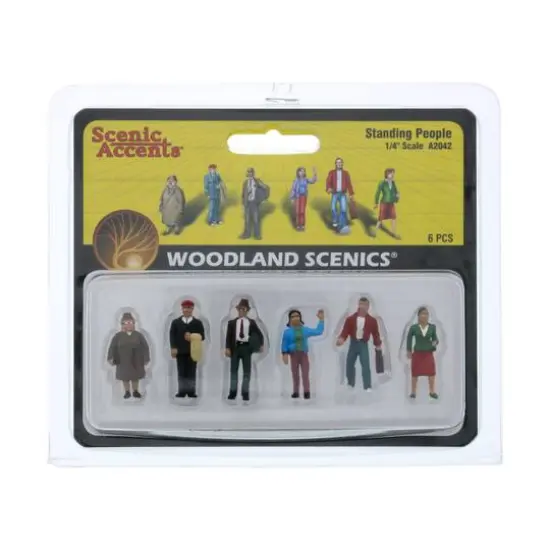 Woodland Scenics&reg; 1/4" Standing People Scale Figures  {1}