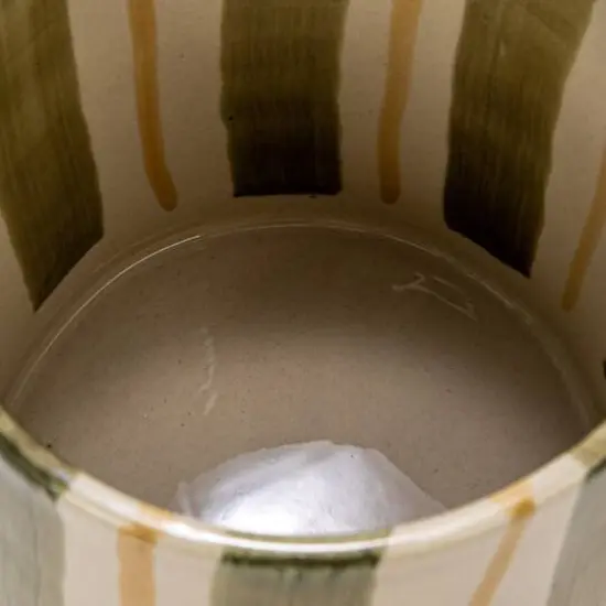 Hello Honey&reg; 5" Striped Stoneware Mug Set {4}