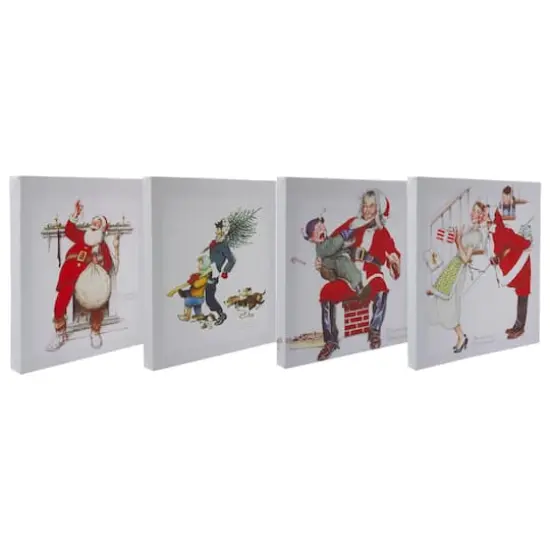 Classic Norman Rockwell Christmas Scene Canvas Prints Set, 4ct. {5}