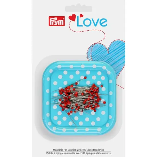 Prym Love Magnetic Pin Cushion & Glass Head Pins Set {3}