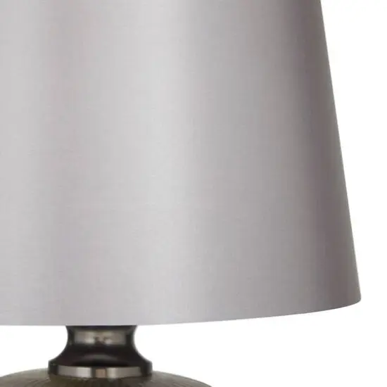 Grey Glass Modern Accent Lamp, 15" x 15" x 21" {1}