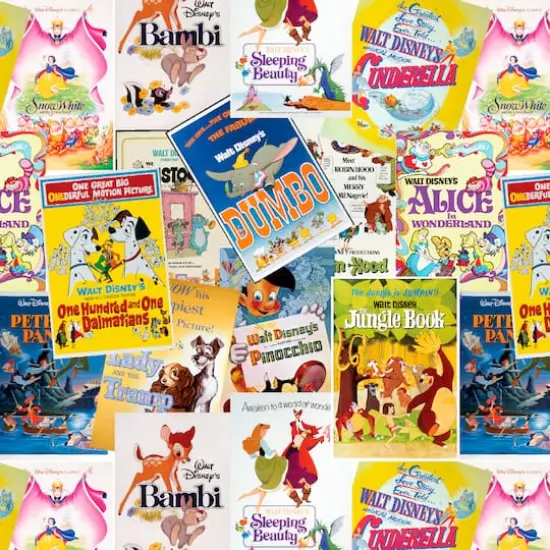 Disney&reg; Posters The Greatest Love Story Ever Told Cotton Fabric {1}