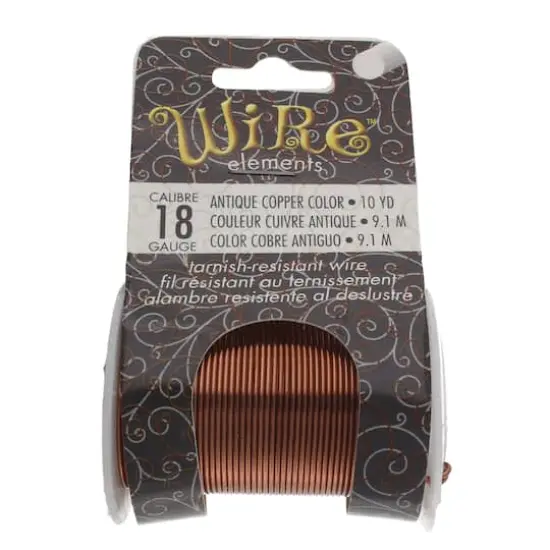 The Beadsmith® Wire™ Elements 18 Gauge Tarnish-Resistant Wire Antique Copper {1}