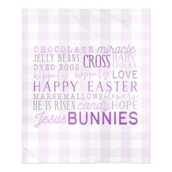 Easter Day Words Blanket 50" x 60" Sherpa Fleece Blanket {1}