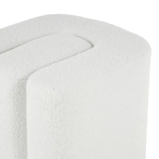 18" W-Shaped Room Ottoman White {6}