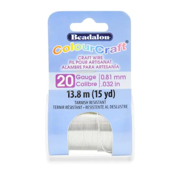Beadalon&reg; ColourCraft&reg; 20 Gauge Silver Color Wire {1}