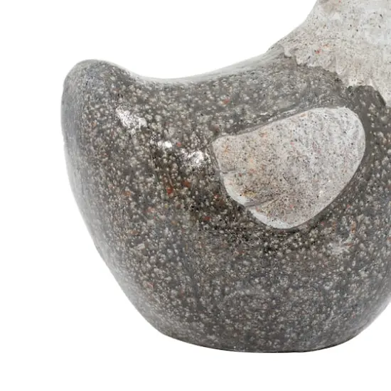 10" Gray Stone Country Hen Garden Sculpture {7}