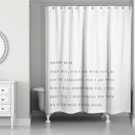 Fear Not I Am Your God 71" x 74" Shower Curtain {1}