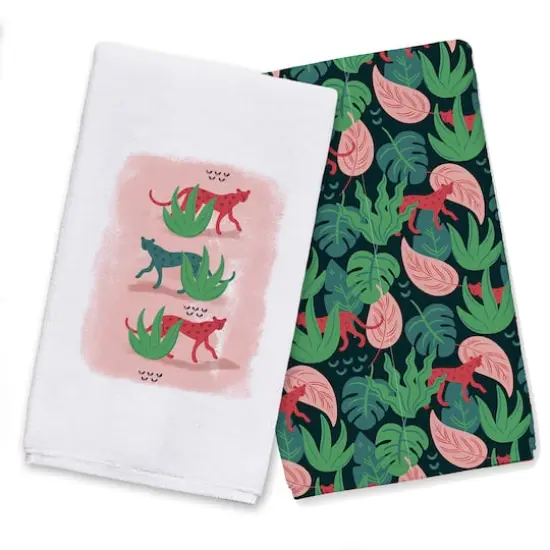 Tropical Cheetahs Hand Towel Set {1}