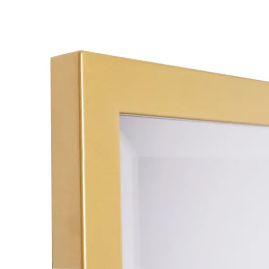 Head West Metal Framed Beveled Edge Rectangular Vanity Wall Mirror Brass {5}