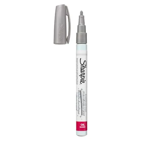 Sharpie&reg; Oil-Based Paint Marker, Fine Point Metallic Silver {1}