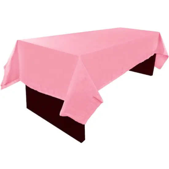 JAM Paper 108" Rectangular Plastic Lined Paper Table Cover Baby Pink Pastel {5}