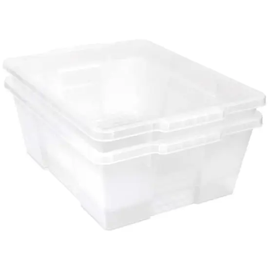 Quantum Storage Systems&reg; 21" x 15.875" x 7.75" Clear Latch Container {4}