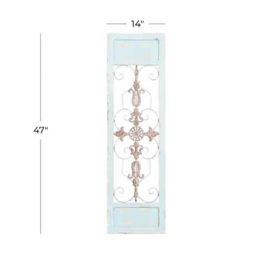 Turquoise & Gold Farmhouse Ornamental Wood Wall D&eacute;cor {6}