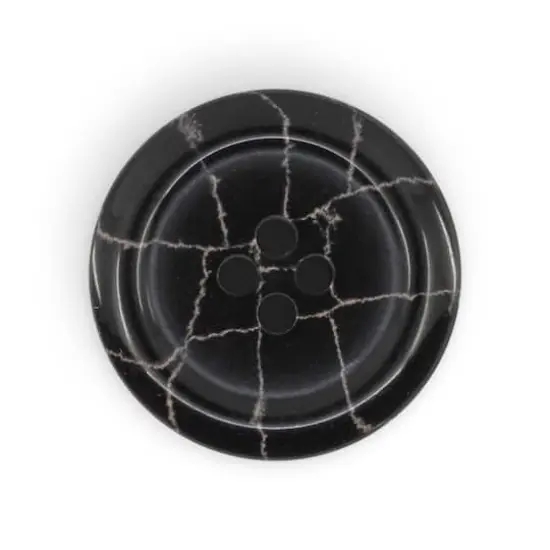 Dritz&reg; 23mm Black Recycled Polyester Round Button, 6ct. {4}