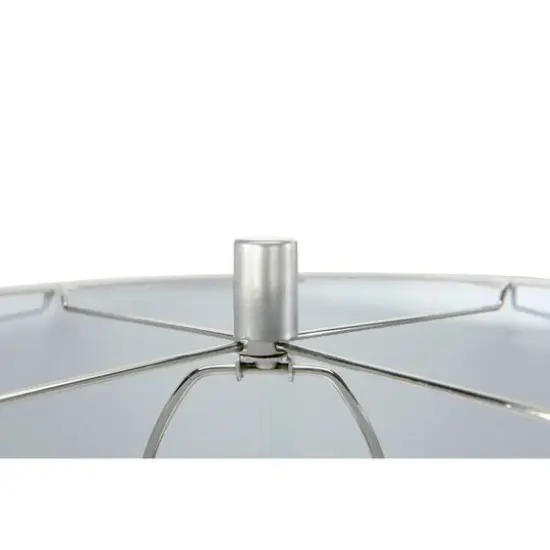 Hello Honey&reg; 28.7" Faceted Aged Pewter Metal Column Table Lamp {6}