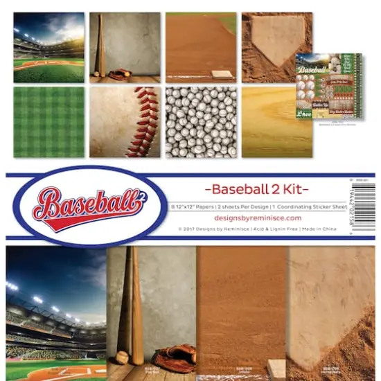 Reminisce Collection Kit 12"X12"-Baseball 2 {1}