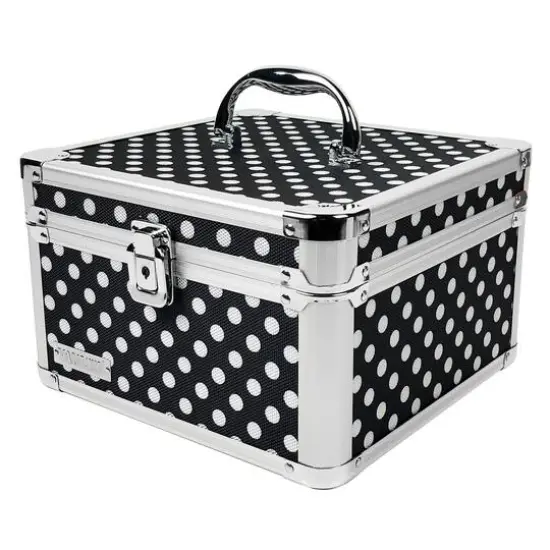 Vaultz Black & White Polka Dots Square Divided Storage {7}