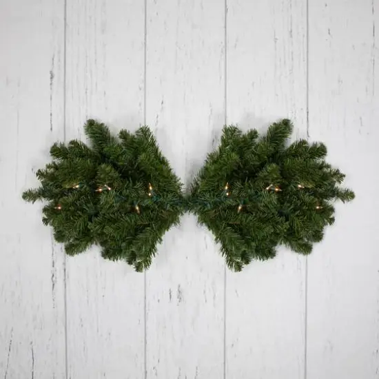 32" Clear Lights Canadian Pine Swag {8}