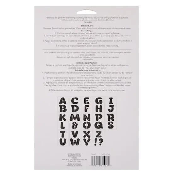 4.5" Retro Serif Alphabet Stencils by Craft Smart&reg; {5}