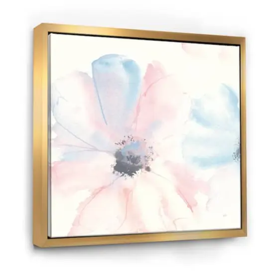 Designart - Pink Shabby Floral I - Shabby Chic Framed Canvas {1}