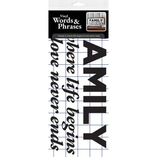 Leisure Arts&reg; Vinyl Family Is Where Life Begins Black Wall Decal {5}