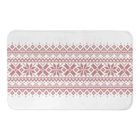 Designs Direct Knit Snowflakes Bath Mat, 34" x 21" {1}
