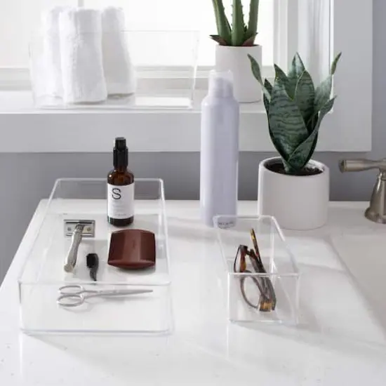 Simplify Medium Rectangular Clear Drawer Organizer {4}