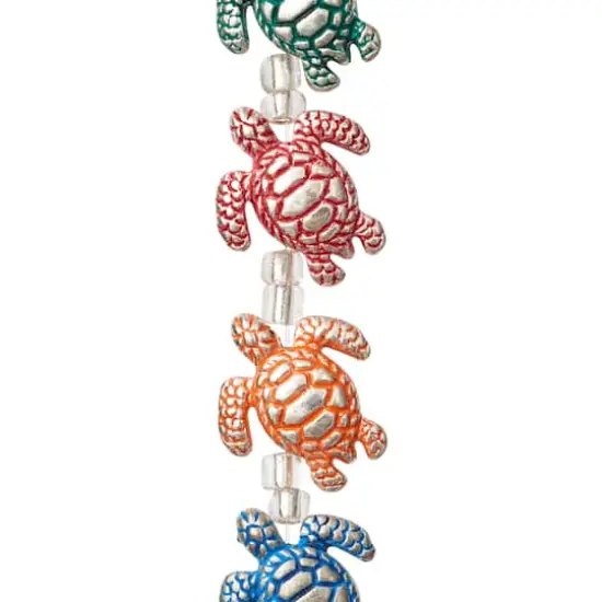 Multicolor Metal Turtle Beads, 18mm by Bead Landing&trade; {1}
