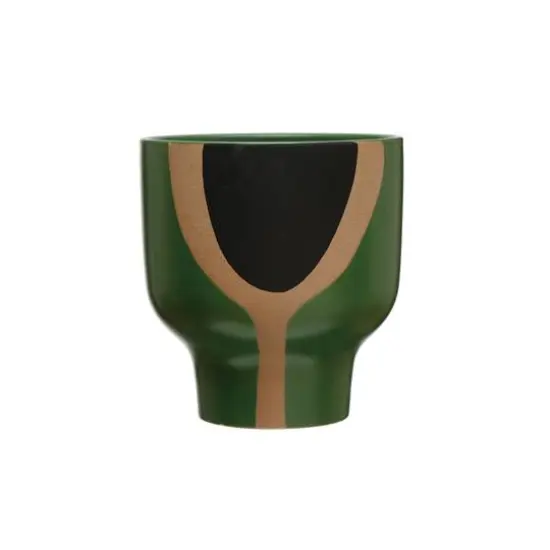 Hello Honey&reg; 10" Stoneware Planter with Abstract Design {1}