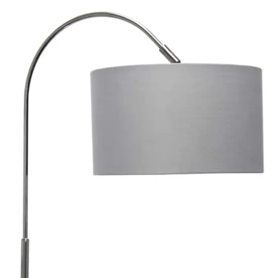 Simple Designs 65" Arched Brushed Nickel Floor Lamp Gray {10}
