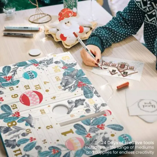 Arteza&reg; 24 Day Merry & Bright Fine Art Christmas 2023 Advent Calendar {3}