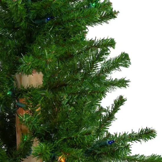4ft., 5ft., & 6ft. Pre-Lit Alpine Artificial Christmas Tree Set, Multicolor Lights {6}